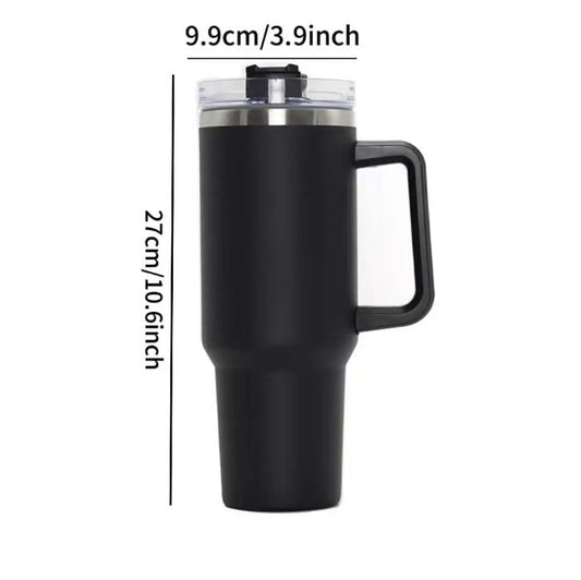Straw Tumbler, Reusable Vacuum Tumbler With Straw, Insulated Double Wall Stainless Steel Cup